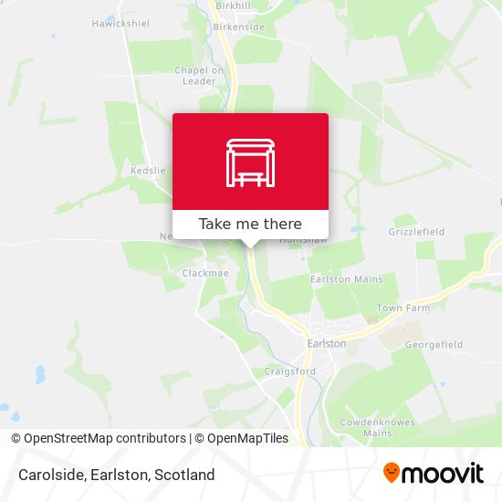 Carolside, Earlston map