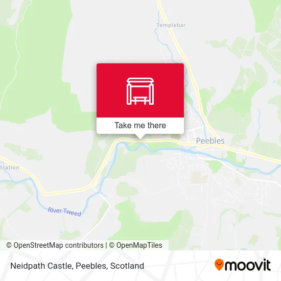 Neidpath Castle, Peebles map