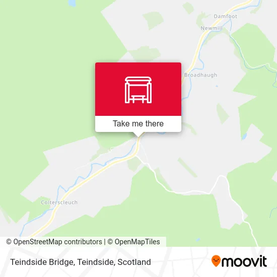 Teindside Bridge, Teindside map