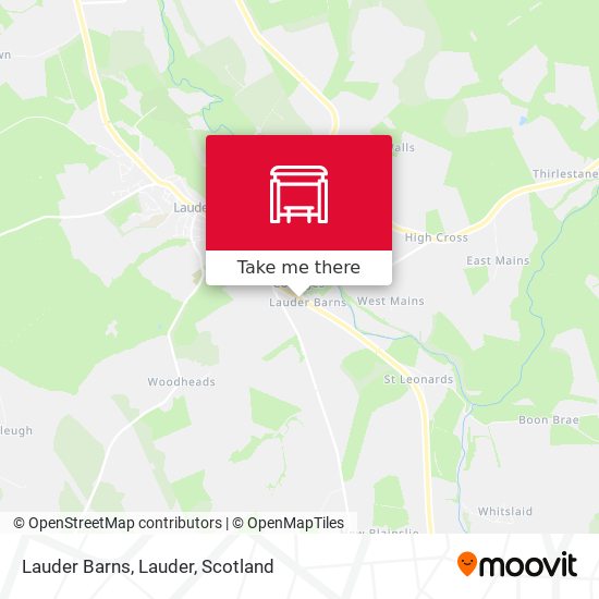 Lauder Barns, Lauder map