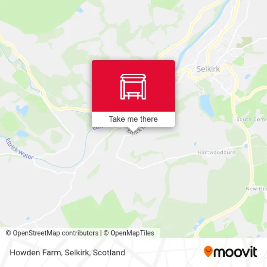 Howden Farm, Selkirk map