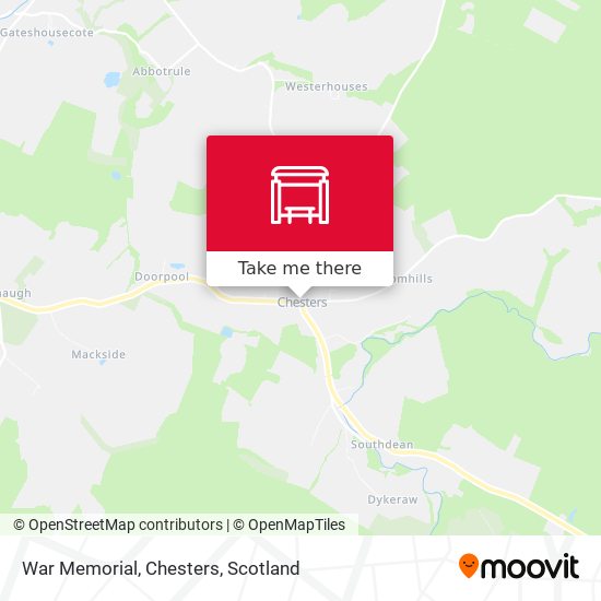 War Memorial, Chesters map