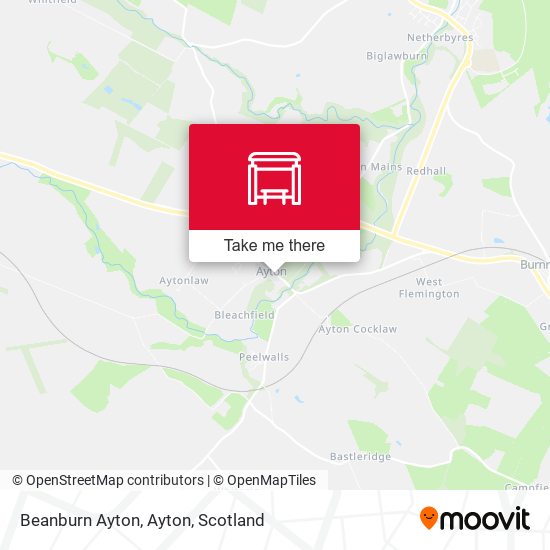Beanburn Ayton, Ayton map