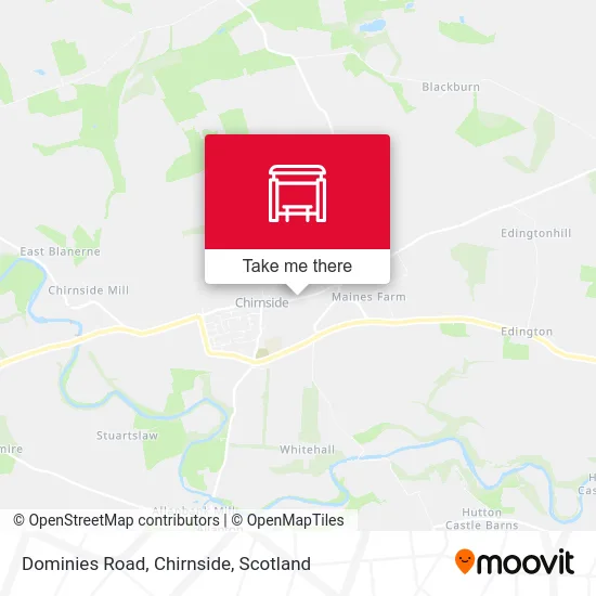 Dominies Road, Chirnside map