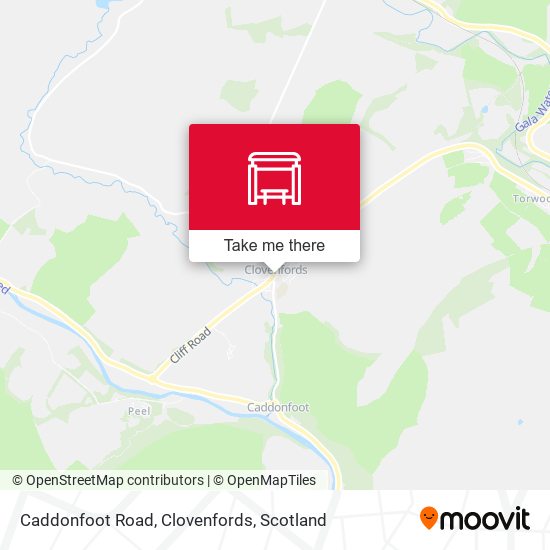 Caddonfoot Road, Clovenfords map