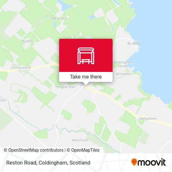 Reston Road, Coldingham map