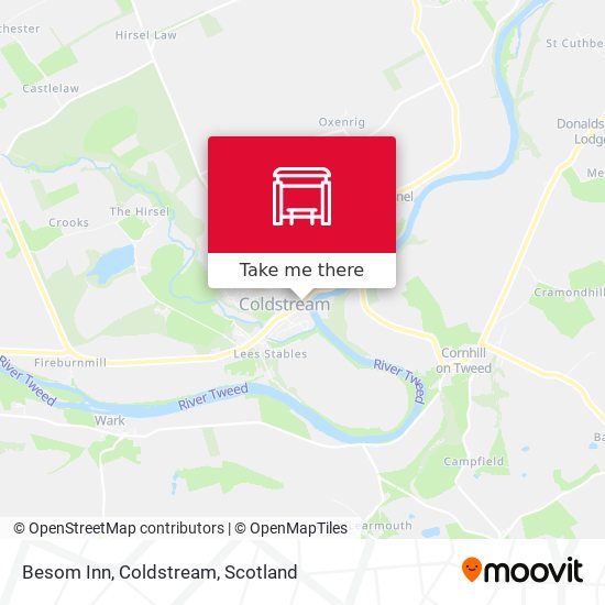 Besom Inn, Coldstream map