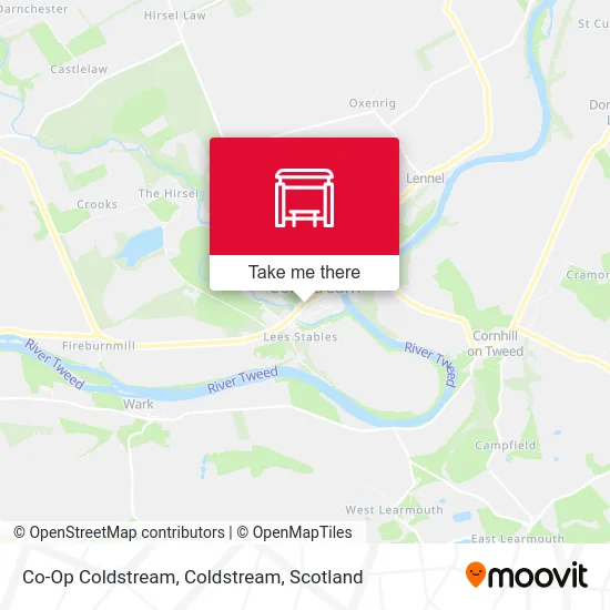 Co-Op Coldstream, Coldstream map