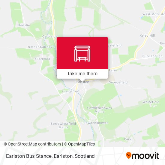 Earlston Bus Stance, Earlston map