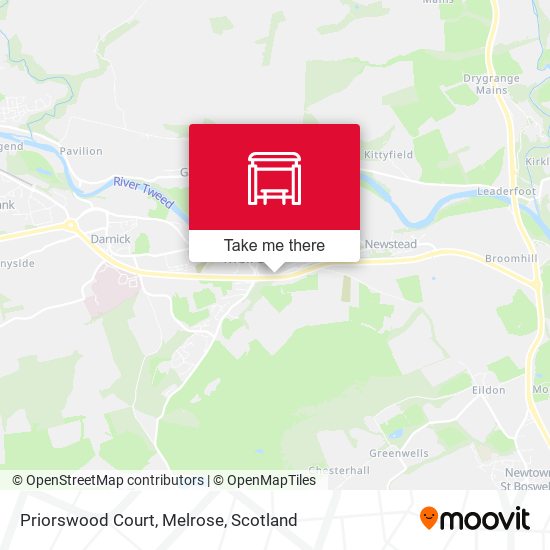 Priorswood Court, Melrose map