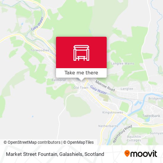 Market Street Fountain, Galashiels map