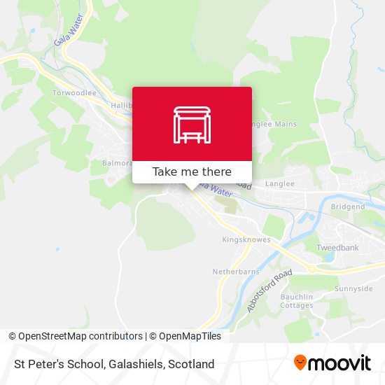 St Peter's School, Galashiels map