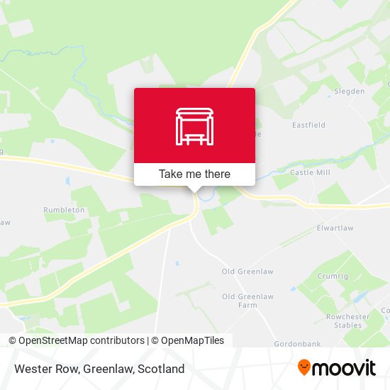 Wester Row, Greenlaw map