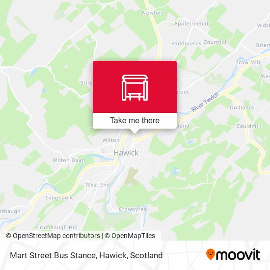 Mart Street Bus Stance, Hawick map