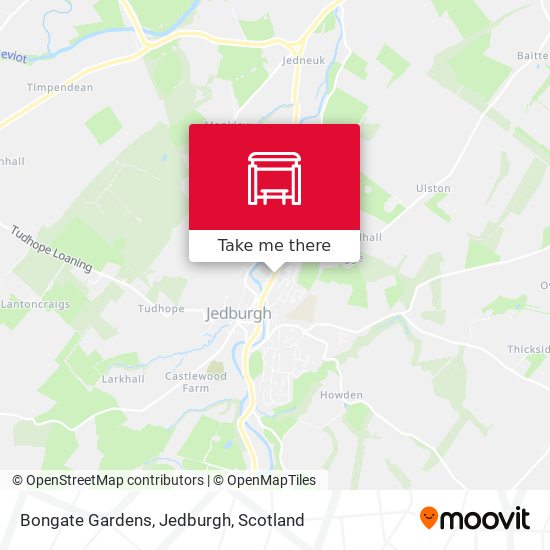 Bongate Gardens, Jedburgh map