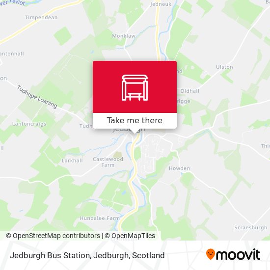 Jedburgh Bus Station, Jedburgh map