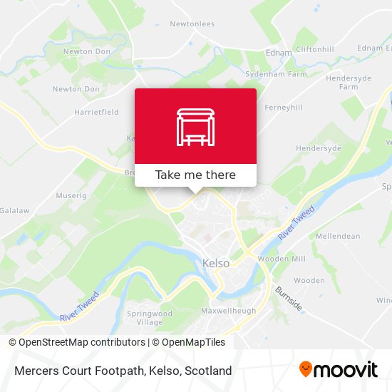 Mercers Court Footpath, Kelso map