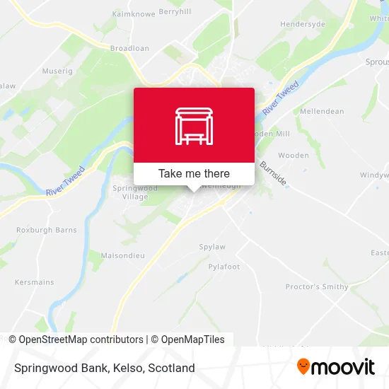 Springwood Bank, Kelso map