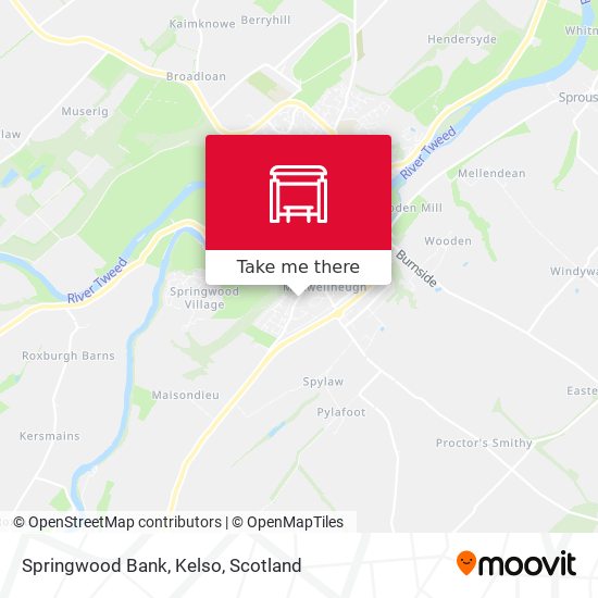 Springwood Bank, Kelso map