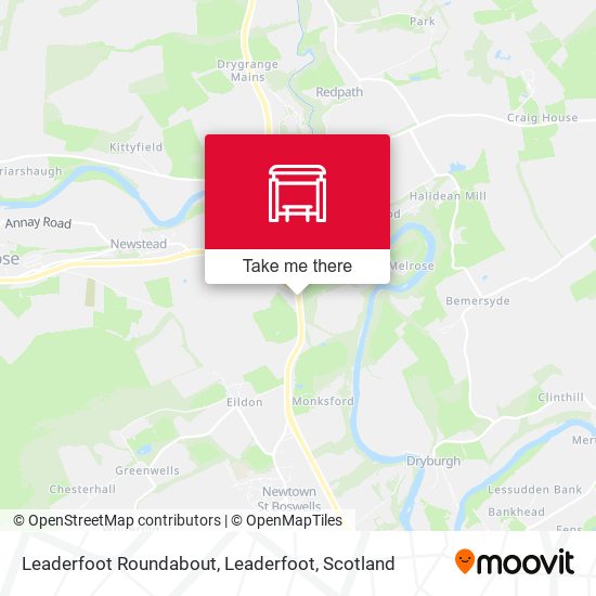 Leaderfoot Roundabout, Leaderfoot map