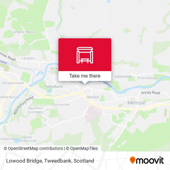 Lowood Bridge, Tweedbank map