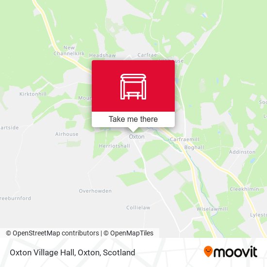 Oxton Village Hall, Oxton map