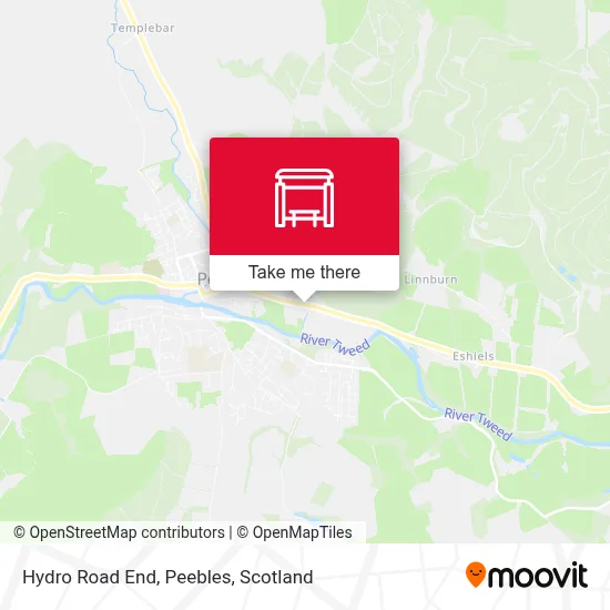 Postcode Map Peebles Hydro Road End, Peebles stop - Routes, Schedules, and Fares