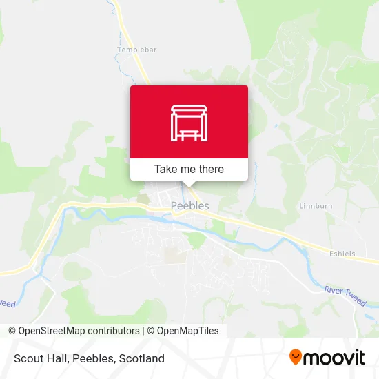 Scout Hall, Peebles map