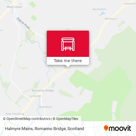 Halmyre Mains, Romanno Bridge map
