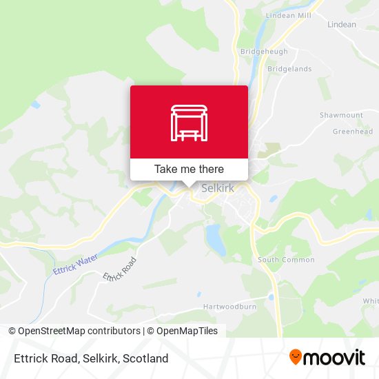 Ettrick Road, Selkirk map