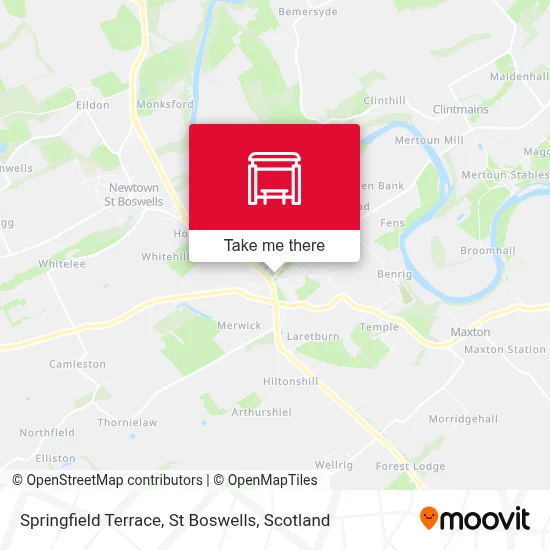 Springfield Terrace, St Boswells map