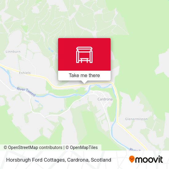 Horsbrugh Ford Cottages, Cardrona map