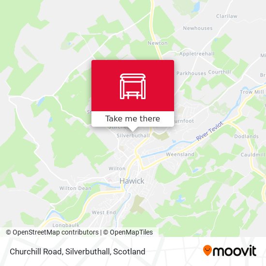 Churchill Road, Silverbuthall map
