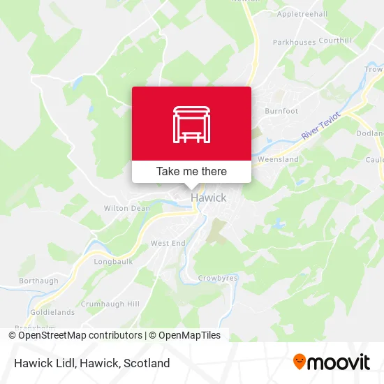 Hawick Lidl, Hawick map