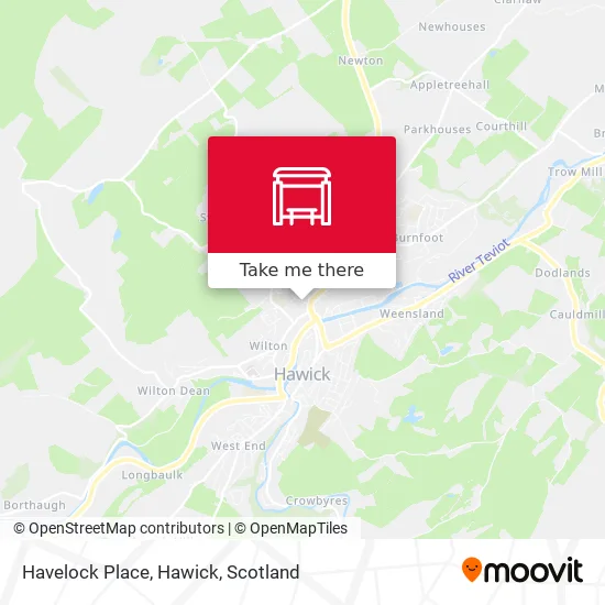 Havelock Place, Hawick map