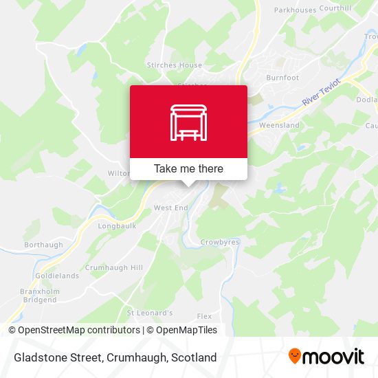 Gladstone Street, Crumhaugh map