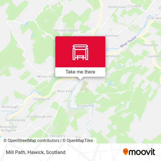 Mill Path, Hawick map
