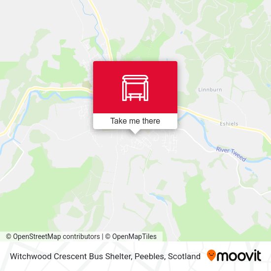 Witchwood Crescent Bus Shelter, Peebles map