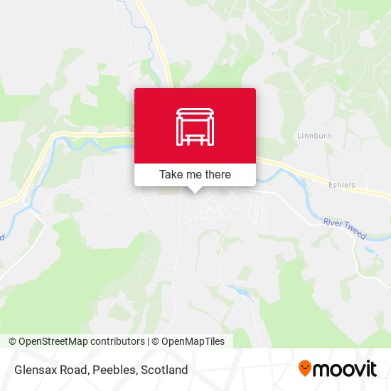 Glensax Road, Peebles map