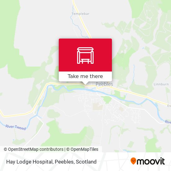 Hay Lodge Hospital, Peebles map