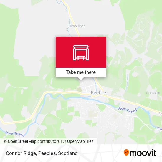 Connor Ridge, Peebles map