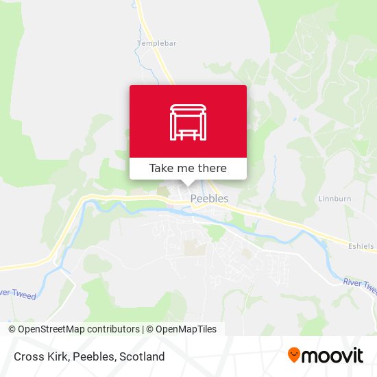 Cross Kirk, Peebles map