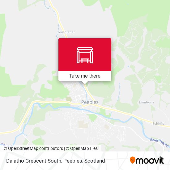 Dalatho Crescent South, Peebles map
