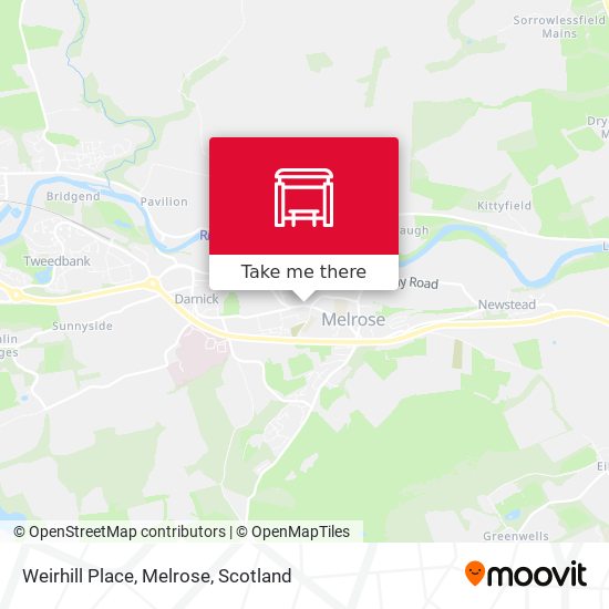 Weirhill Place, Melrose map