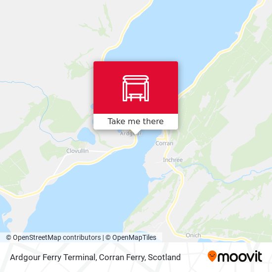 Ardgour Ferry Terminal, Corran Ferry map
