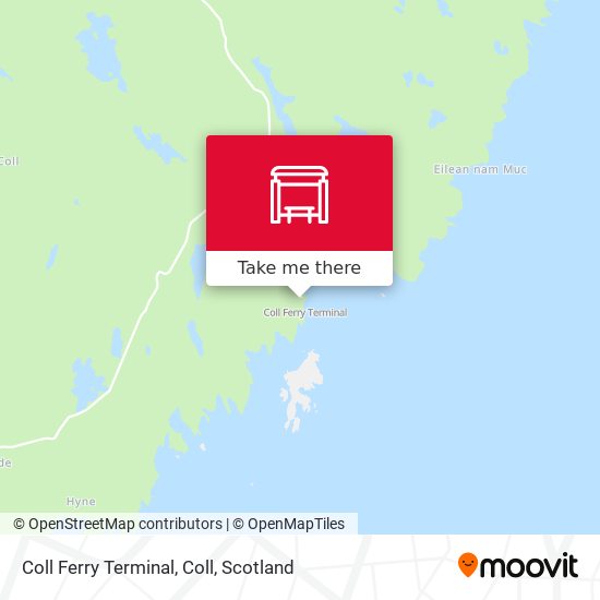 Coll Ferry Terminal, Coll map