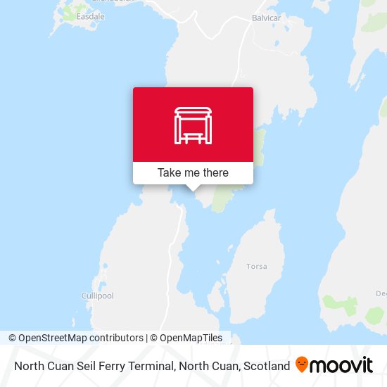 North Cuan Seil Ferry Terminal, North Cuan map