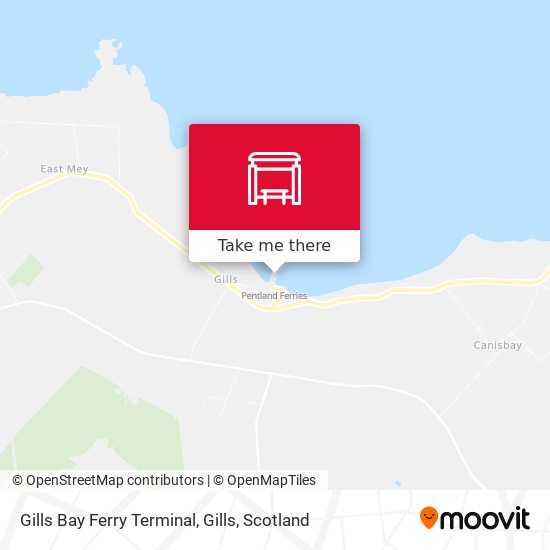 Gills Bay Ferry Terminal, Gills map