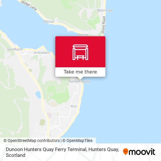 Dunoon Hunters Quay Ferry Terminal, Hunters Quay map