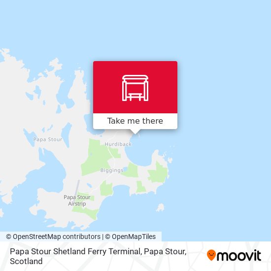 Papa Stour Shetland Ferry Terminal, Papa Stour map